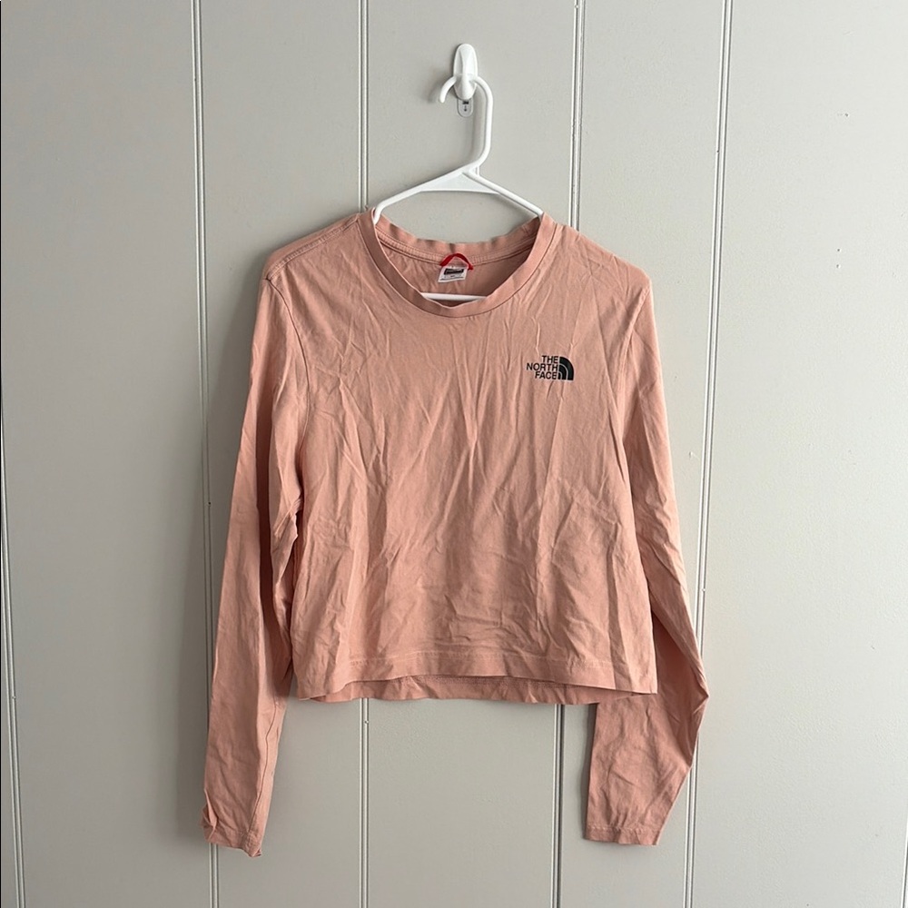 The North Face Women's Pink Long-Sleeve Crop Tee